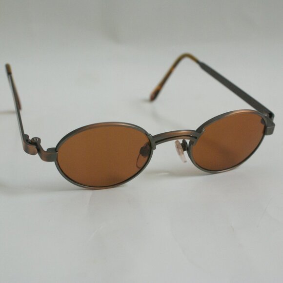 NWT True Vintage lady's fashion small round double bridge antique frame Sunglass - Picture 6 of 10